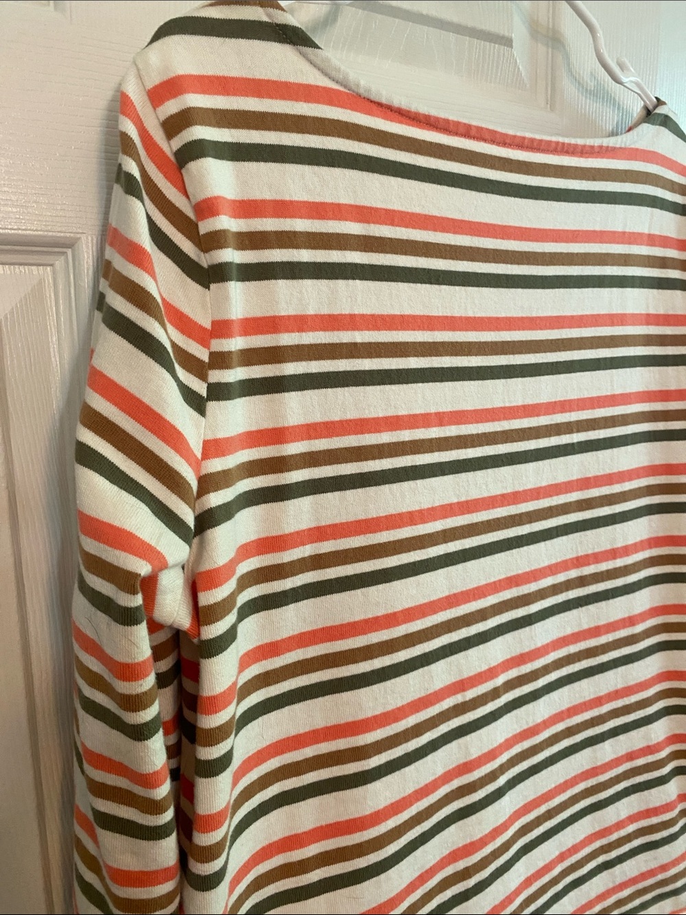 Talbots Authentic XL Striped Long Sleeve Tee Heavy Premium 💯 Cotton Fall Winter - Picture 11 of 12